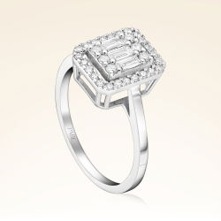 0,47 Karat Baget Pırlanta Yüzük - 2