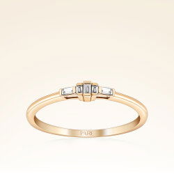 0,05 Karat Baget Pırlanta Yüzük - 1