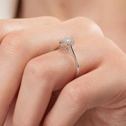 0,15 Karat Baget Pırlanta Yüzük - PR01107 - 4