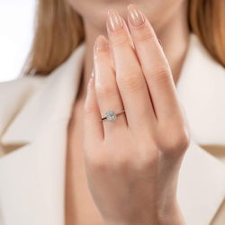 0,15 Karat Baget Pırlanta Yüzük - PR01107 - 1