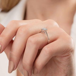 0,15 Karat Baget Pırlanta Yüzük - PR01107 - 3