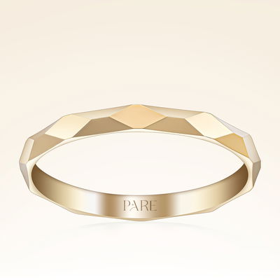 Baklava Desenli Erkek Alyans - Pare Pırlanta