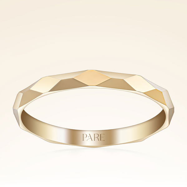 Baklava Desenli Erkek Alyans - Pare Pırlanta