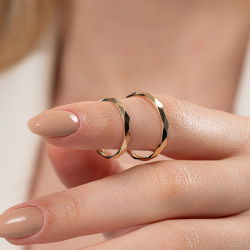 Baklava Desenli Kadın Alyans - 5