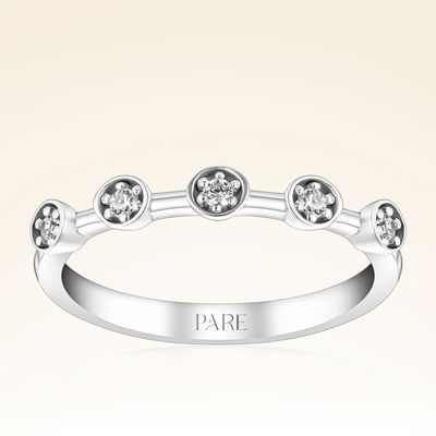 0,09 Karat Fantezi Beştaş Pırlanta Yüzük - Pare Pırlanta