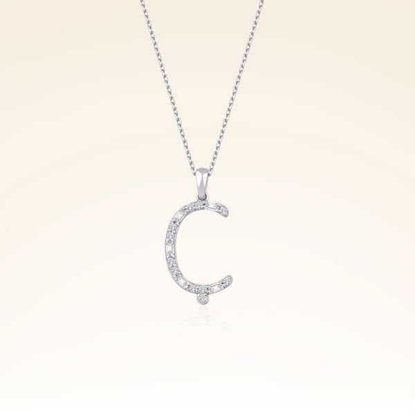 Ç Harf Pırlanta Kolye - Pare Pırlanta