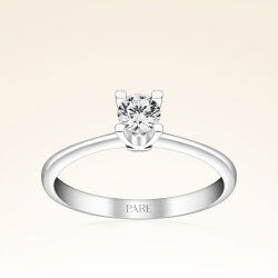 D Renk 0,30 Karat HRD Sertifikalı Tektaş Pırlanta Yüzük - 1