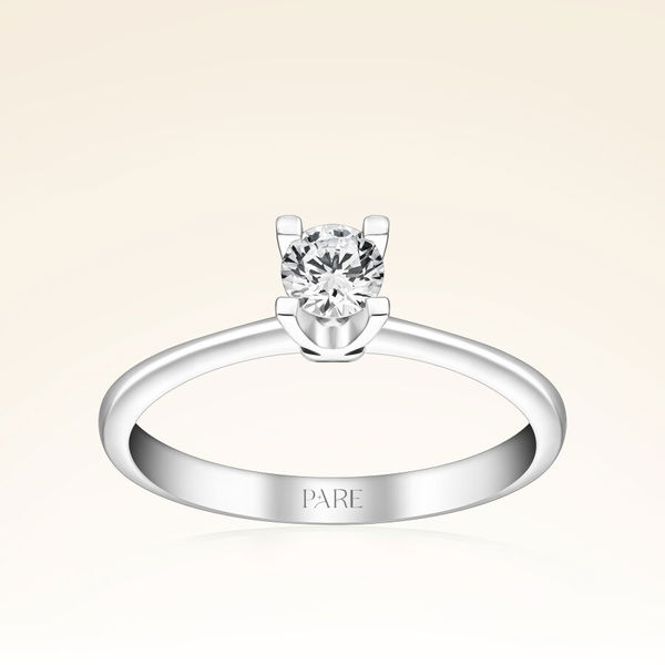 D Renk 0,30 Karat HRD Sertifikalı Tektaş Pırlanta Yüzük - Pare Pırlanta