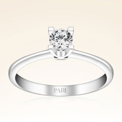 D Renk 0,30 Karat HRD Sertifikalı Tektaş Pırlanta Yüzük - 1