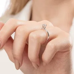 D Renk 0,30 Karat HRD Sertifikalı Tektaş Pırlanta Yüzük - 6