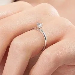 D Renk 0,30 Karat HRD Sertifikalı Tektaş Pırlanta Yüzük - 7