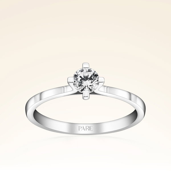 D Renk 0,30 Karat HRD Sertifikalı Tektaş Pırlanta Yüzük - Pare Pırlanta