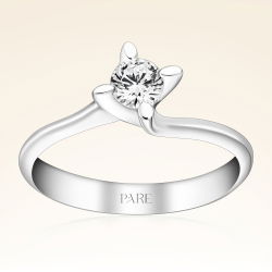 D Renk 0,30 Karat HRD Sertifikalı Tektaş Pırlanta Yüzük - 1