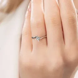 D Renk 0,30 Karat HRD Sertifikalı Tektaş Pırlanta Yüzük - 6