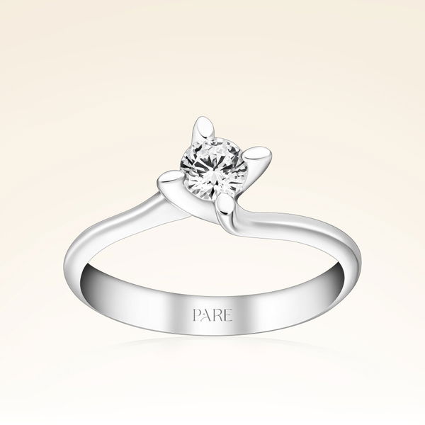 D Renk 0,30 Karat HRD Sertifikalı Tektaş Pırlanta Yüzük - Pare Pırlanta