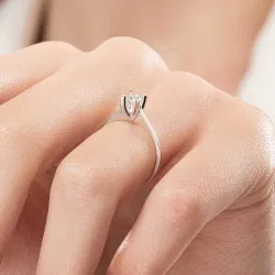 D Renk 0,30 Karat HRD Sertifikalı Tektaş Pırlanta Yüzük - 7