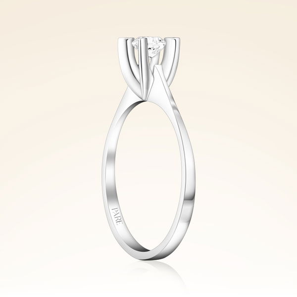 D Renk 0,30 Karat HRD Sertifikalı Tektaş Pırlanta Yüzük - Pare Pırlanta