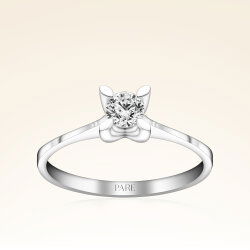 D Renk 0,30 Karat HRD Sertifikalı Tektaş Pırlanta Yüzük - 1