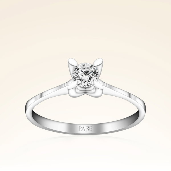 D Renk 0,30 Karat HRD Sertifikalı Tektaş Pırlanta Yüzük - Pare Pırlanta