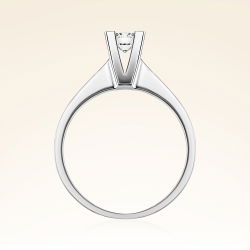 D Renk 0,40 Karat HRD Sertifikalı Tektaş Pırlanta Yüzük - 3