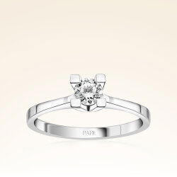 D Renk 0,40 Karat HRD Sertifikalı Tektaş Pırlanta Yüzük - 1