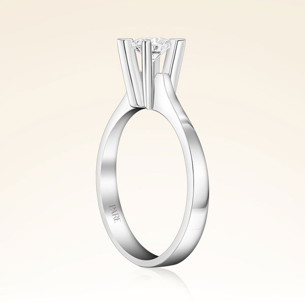 D Renk 0,40 Karat HRD Sertifikalı Tektaş Pırlanta Yüzük - Pare Pırlanta