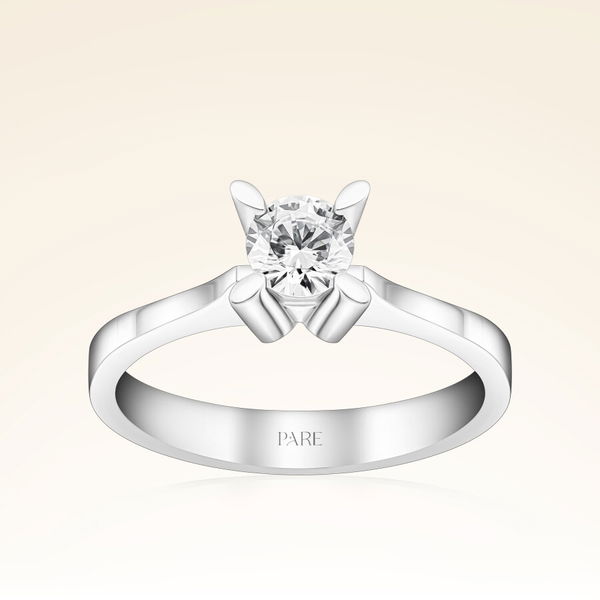 D Renk 0,40 Karat HRD Sertifikalı Tektaş Pırlanta Yüzük - Pare Pırlanta