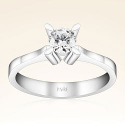 D Renk 0,40 Karat HRD Sertifikalı Tektaş Pırlanta Yüzük - 1