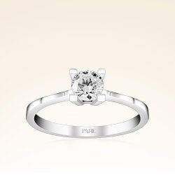 D Renk 0,40 Karat HRD Sertifikalı Tektaş Pırlanta Yüzük - 1