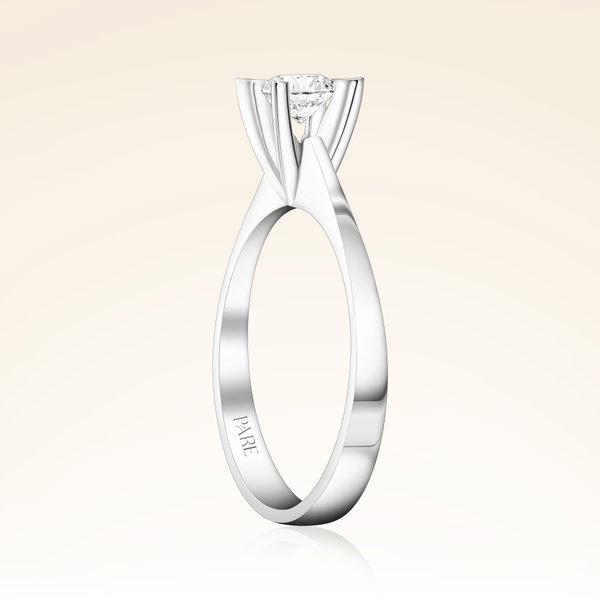 D Renk 0,40 Karat HRD Sertifikalı Tektaş Pırlanta Yüzük - Pare Pırlanta