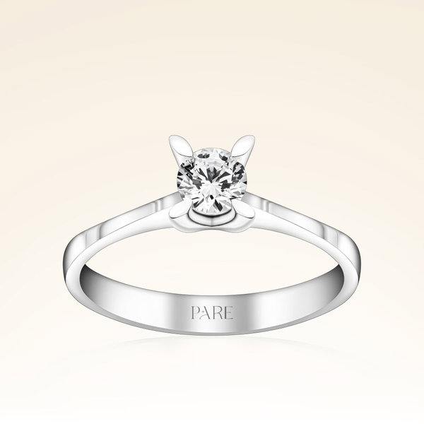 D Renk 0,40 Karat HRD Sertifikalı Tektaş Pırlanta Yüzük - Pare Pırlanta