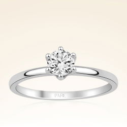D Renk 0,40 Karat HRD Sertifikalı Tektaş Pırlanta Yüzük - 1