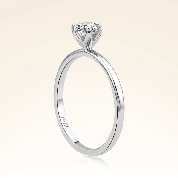 D Renk 0,40 Karat HRD Sertifikalı Tektaş Pırlanta Yüzük - Pare Pırlanta