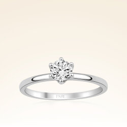 D Renk 0,40 Karat HRD Sertifikalı Tektaş Pırlanta Yüzük - 1