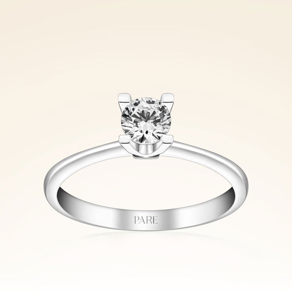 D Renk 0,40 Karat HRD Sertifikalı Tektaş Pırlanta Yüzük - Pare Pırlanta