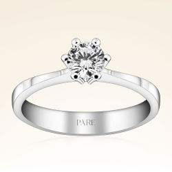 D Renk 0,40 Karat HRD Sertifikalı Tektaş Pırlanta Yüzük - 1