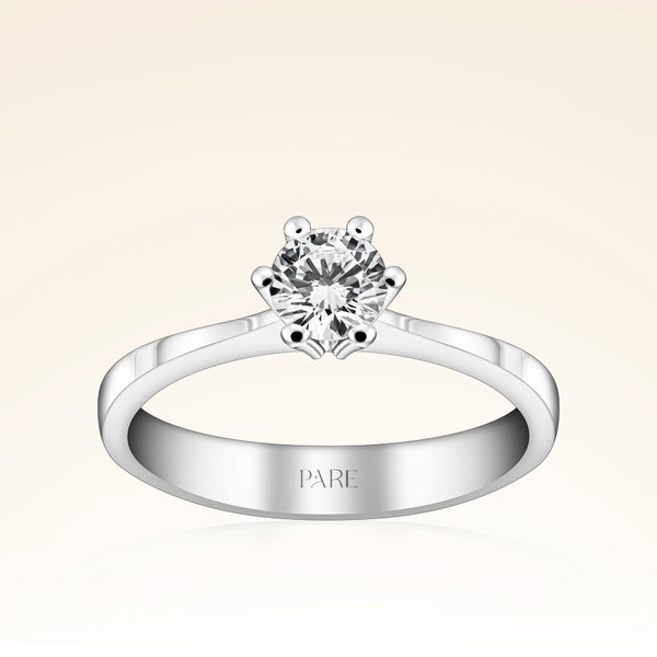 D Renk 0,40 Karat HRD Sertifikalı Tektaş Pırlanta Yüzük - Pare Pırlanta