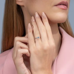 D Renk 0,50 Karat HRD Sertifikalı Tektaş Pırlanta Yüzük - 4