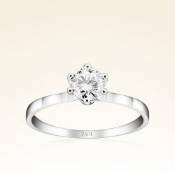 D Renk 0,50 Karat HRD Sertifikalı Tektaş Pırlanta Yüzük - 1