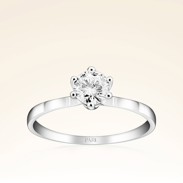 D Renk 0,50 Karat HRD Sertifikalı Tektaş Pırlanta Yüzük - Pare Pırlanta