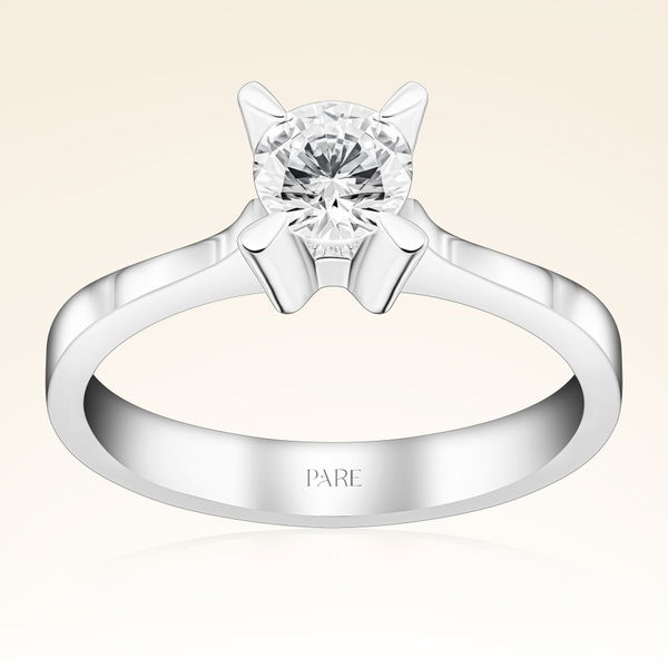 D Renk 0,50 Karat HRD Sertifikalı Tektaş Pırlanta Yüzük - Pare Pırlanta