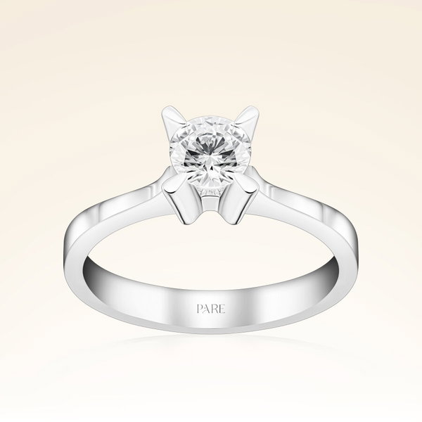 D Renk 0,50 Karat HRD Sertifikalı Tektaş Pırlanta Yüzük - Pare Pırlanta