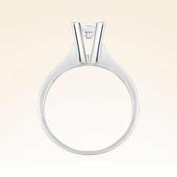 D Renk 0,50 Karat HRD Sertifikalı Tektaş Pırlanta Yüzük - 3