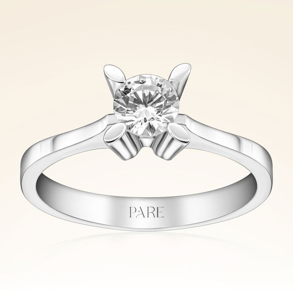 D Renk 0,50 Karat HRD Sertifikalı Tektaş Pırlanta Yüzük - Pare Pırlanta