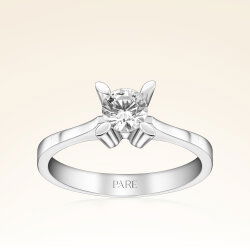 D Renk 0,50 Karat HRD Sertifikalı Tektaş Pırlanta Yüzük - 1