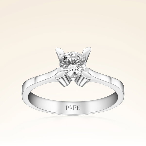 D Renk 0,50 Karat HRD Sertifikalı Tektaş Pırlanta Yüzük - Pare Pırlanta