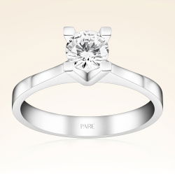 D Renk 0,50 Karat HRD Sertifikalı Tektaş Pırlanta Yüzük - 1