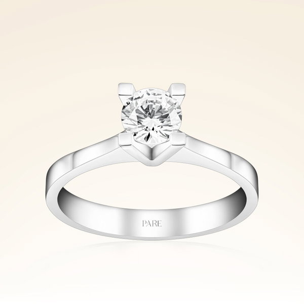 D Renk 0,50 Karat HRD Sertifikalı Tektaş Pırlanta Yüzük - Pare Pırlanta