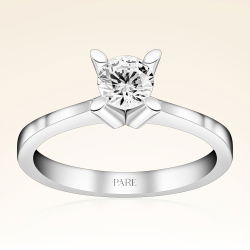 D Renk 0,50 Karat HRD Sertifikalı Tektaş Pırlanta Yüzük - 1