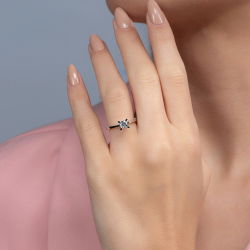 D Renk 0,50 Karat HRD Sertifikalı Tektaş Pırlanta Yüzük - 4